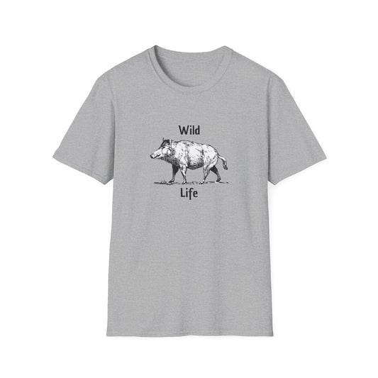 Wild Life Boar T-Shirt Vintage Sketch Animal Graphic Tee