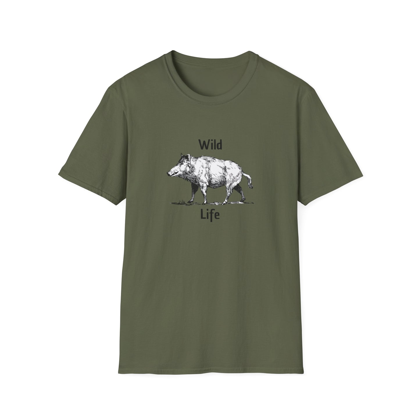 Wild Life Boar T-Shirt Vintage Sketch Animal Graphic Tee