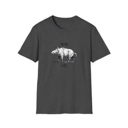 Wild Life Boar T-Shirt Vintage Sketch Animal Graphic Tee