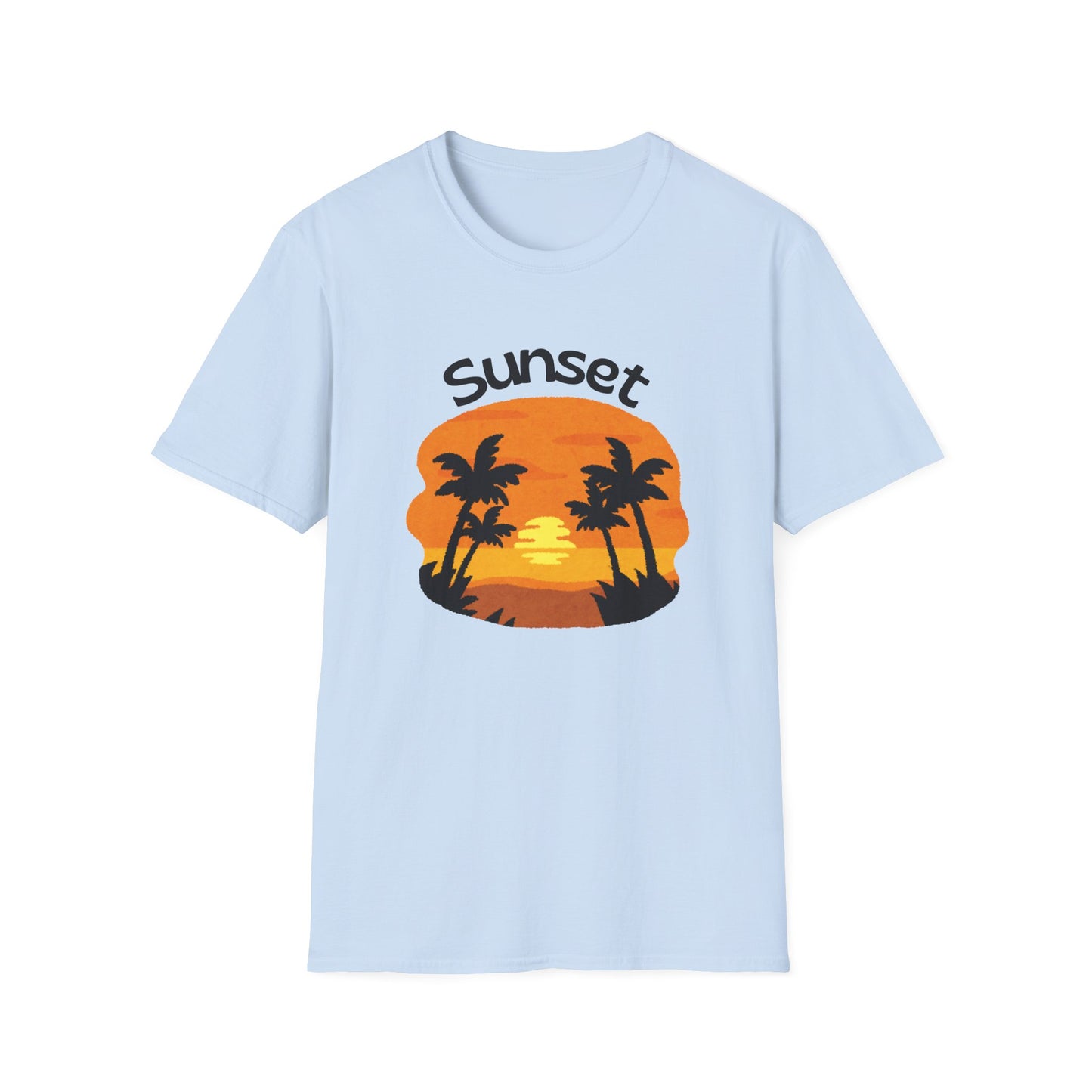 Sunset Palm Tee Retro Beach Sunset T-Shirt