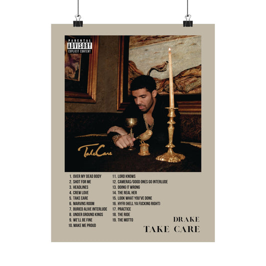 Drake 'Take Care' Album Tracklist Poster