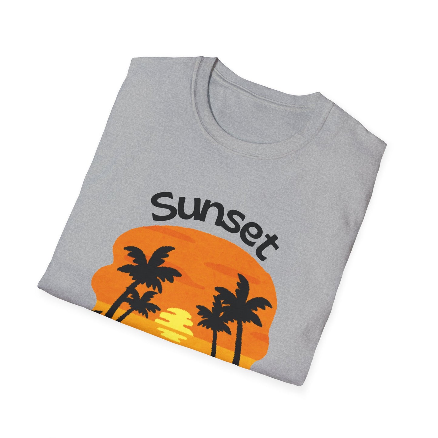 Sunset Palm Tee Retro Beach Sunset T-Shirt