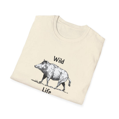 Wild Life Boar T-Shirt Vintage Sketch Animal Graphic Tee
