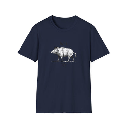 Wild Life Boar T-Shirt Vintage Sketch Animal Graphic Tee