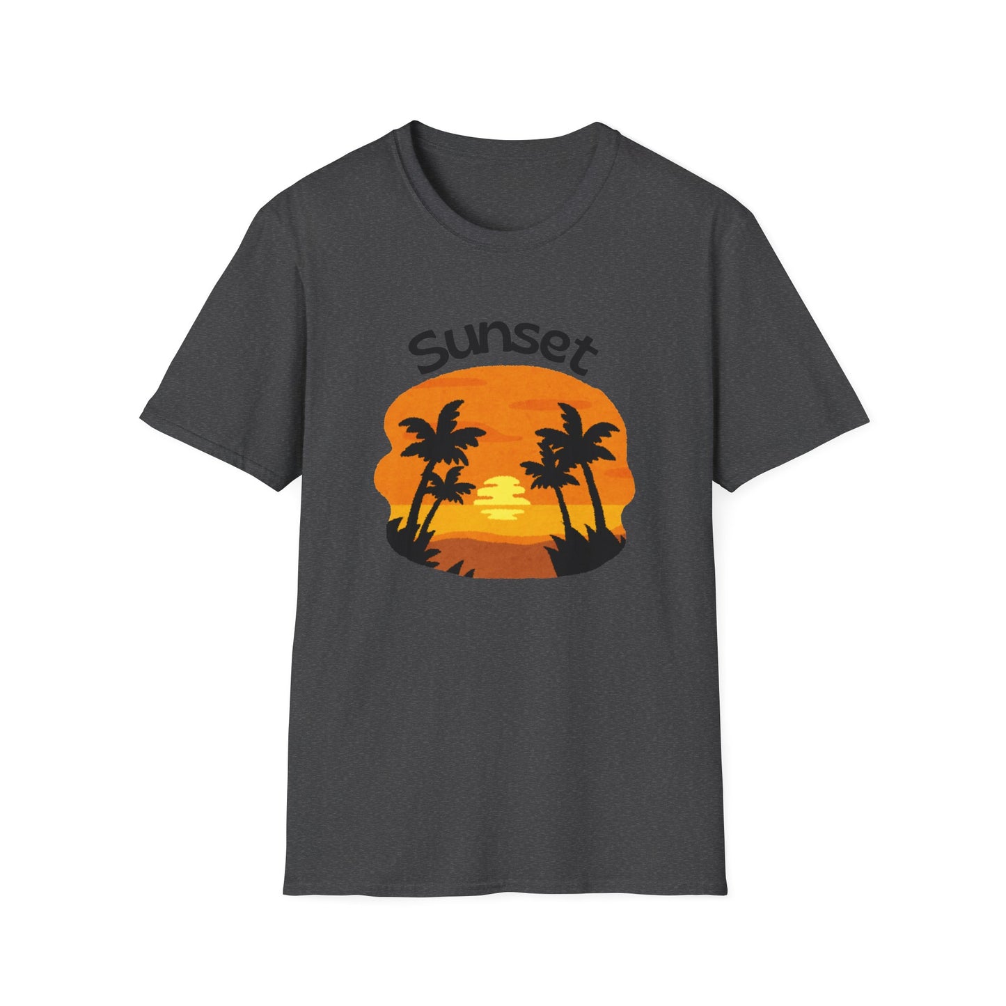 Sunset Palm Tee Retro Beach Sunset T-Shirt