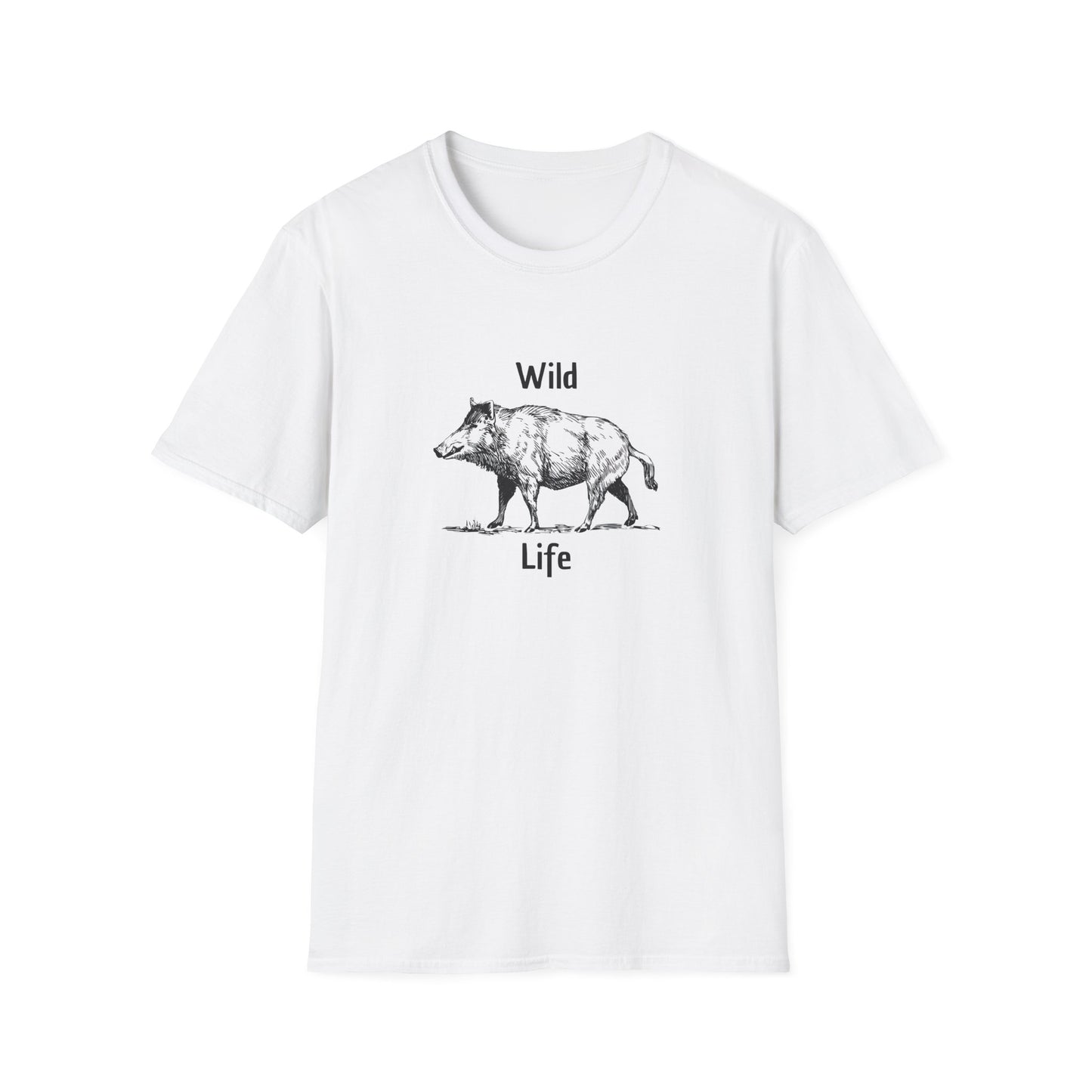 Wild Life Boar T-Shirt Vintage Sketch Animal Graphic Tee