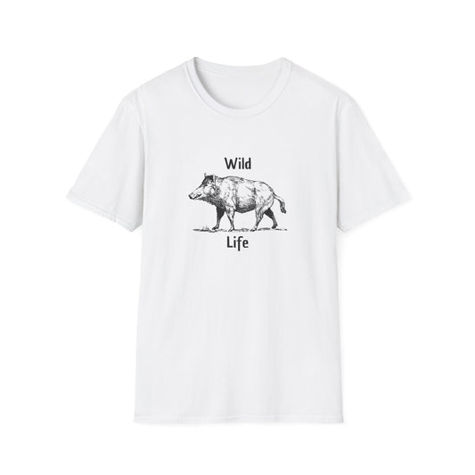 Wild Life Boar T-Shirt Vintage Sketch Animal Graphic Tee