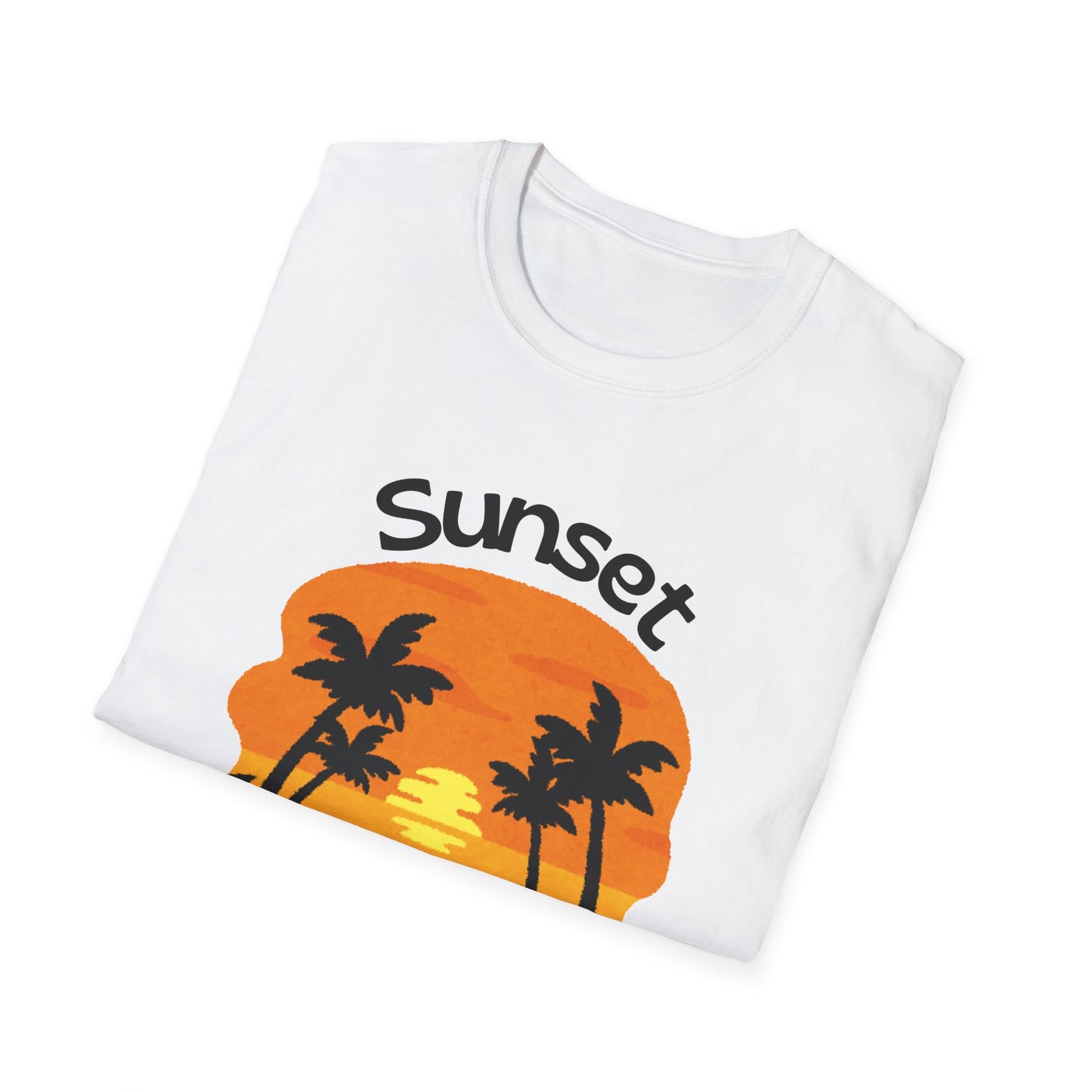 Sunset Palm Tee Retro Beach Sunset T-Shirt