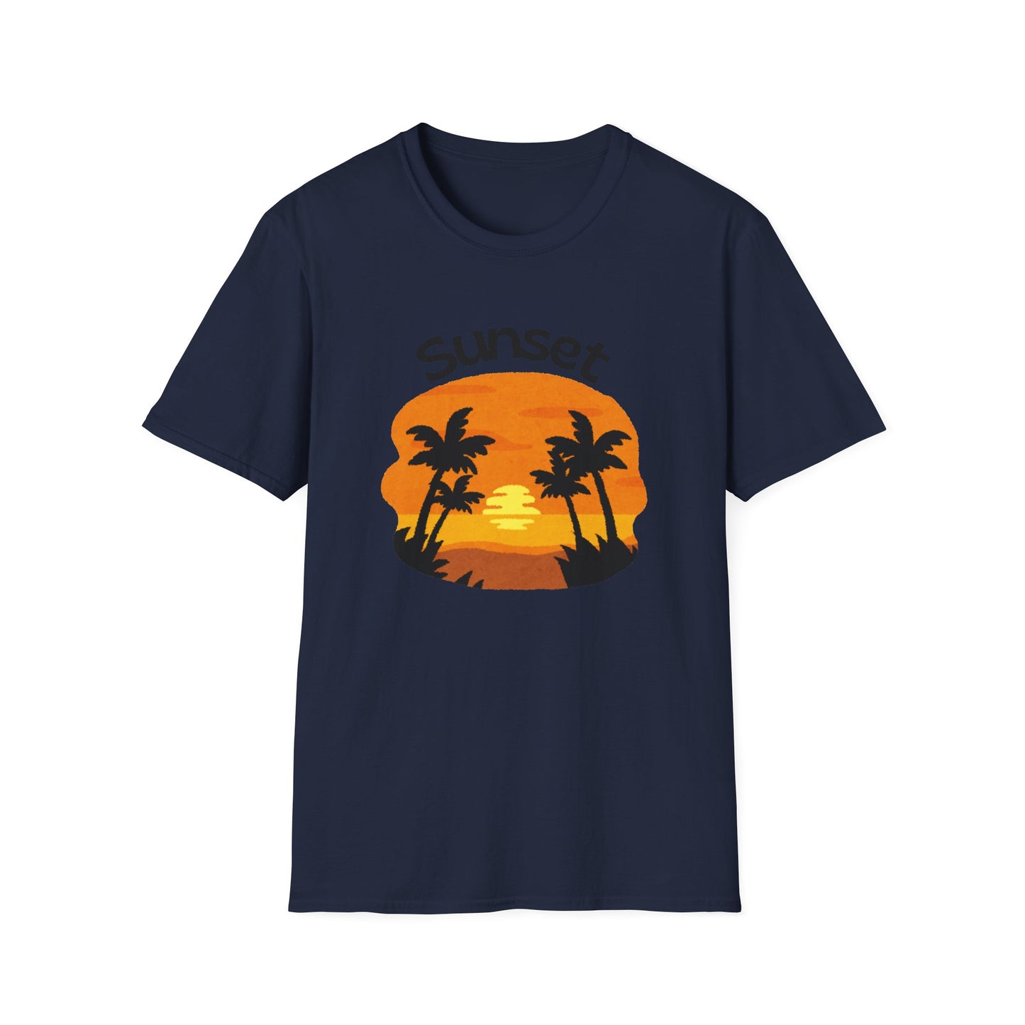 Sunset Palm Tee Retro Beach Sunset T-Shirt
