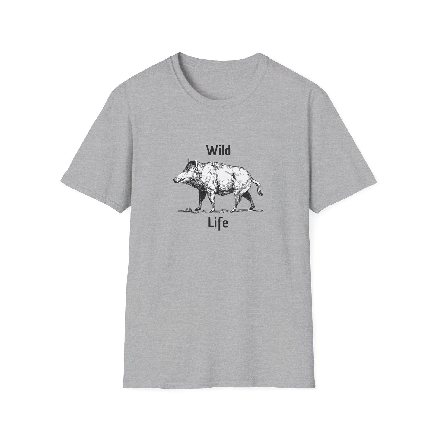 Wild Life Boar T-Shirt Vintage Sketch Animal Graphic Tee