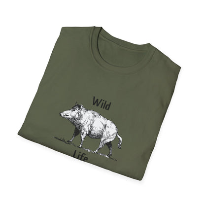Wild Life Boar T-Shirt Vintage Sketch Animal Graphic Tee