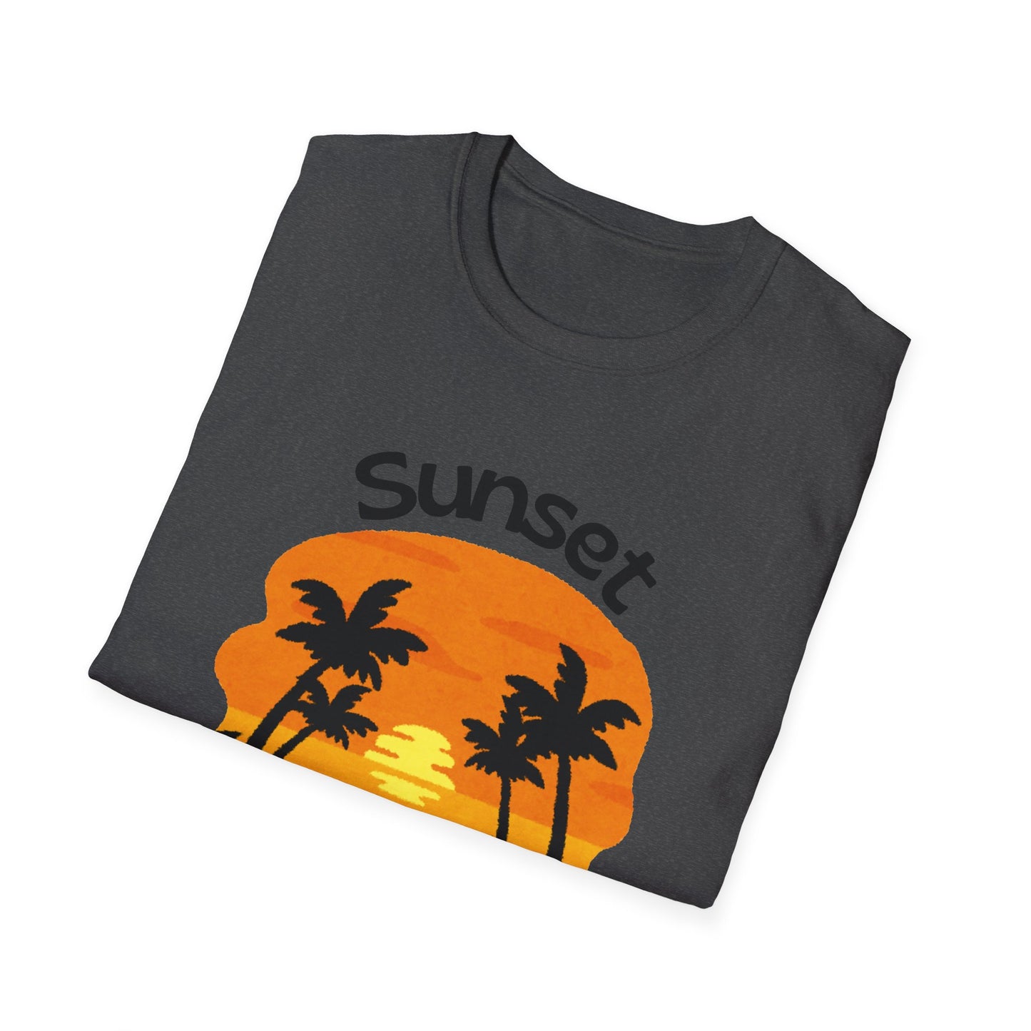 Sunset Palm Tee Retro Beach Sunset T-Shirt