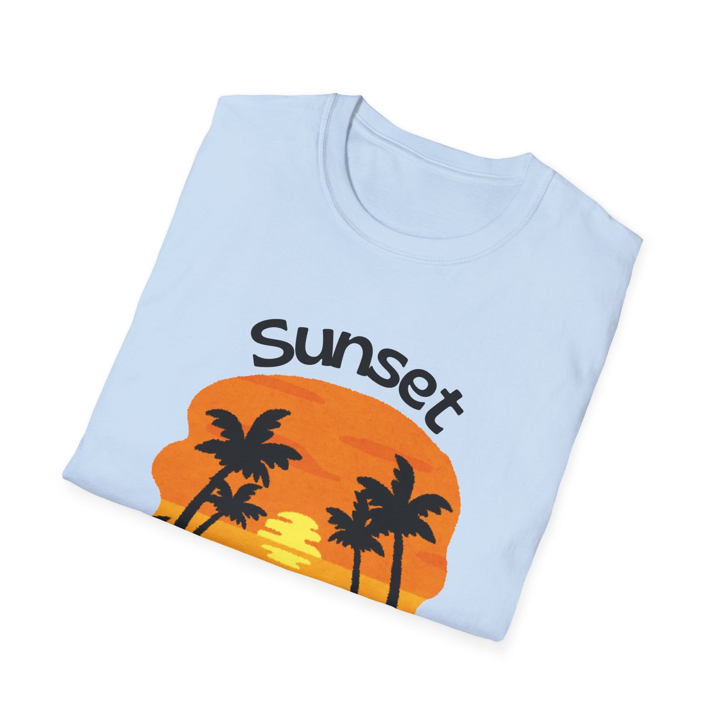 Sunset Palm Tee Retro Beach Sunset T-Shirt