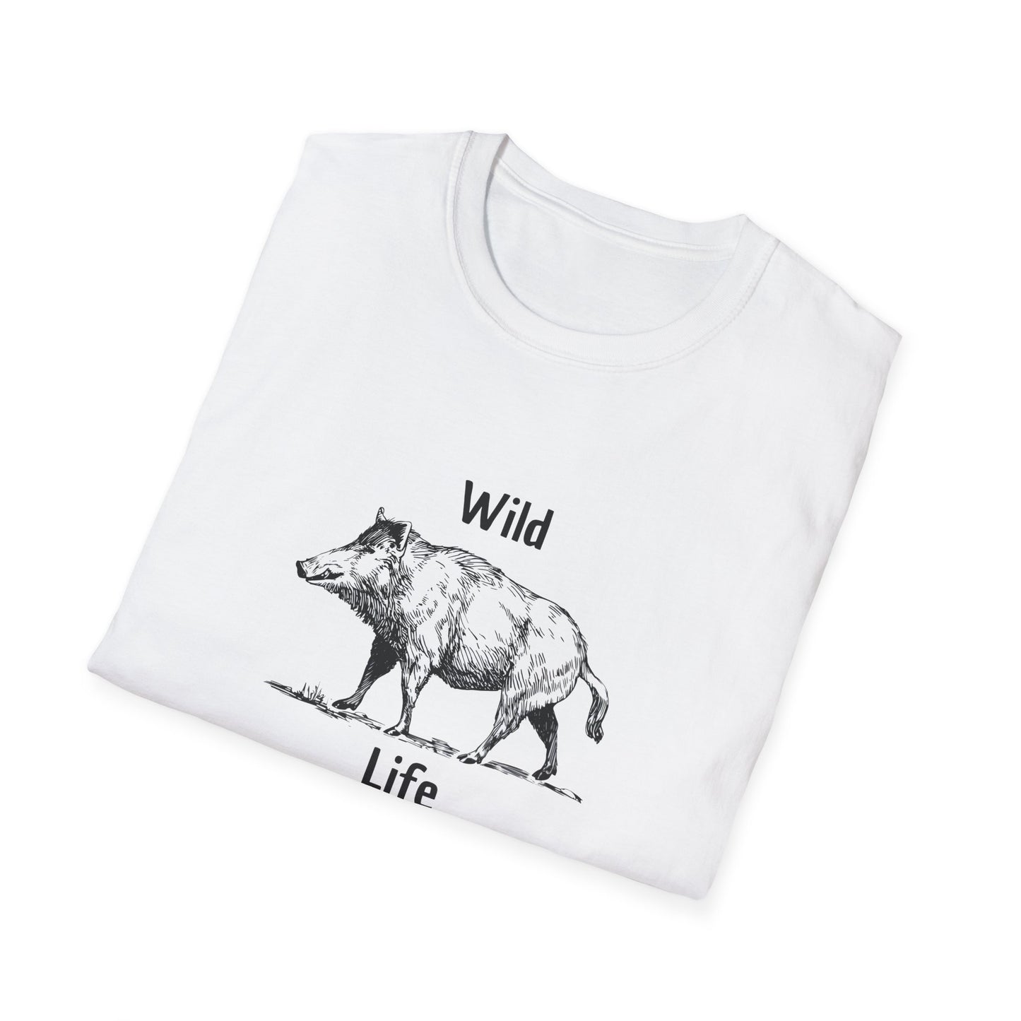 Wild Life Boar T-Shirt Vintage Sketch Animal Graphic Tee