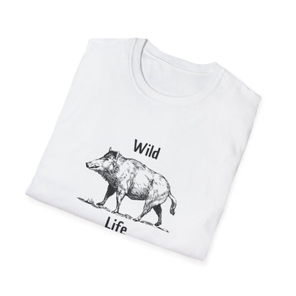 Wild Life Boar T-Shirt Vintage Sketch Animal Graphic Tee