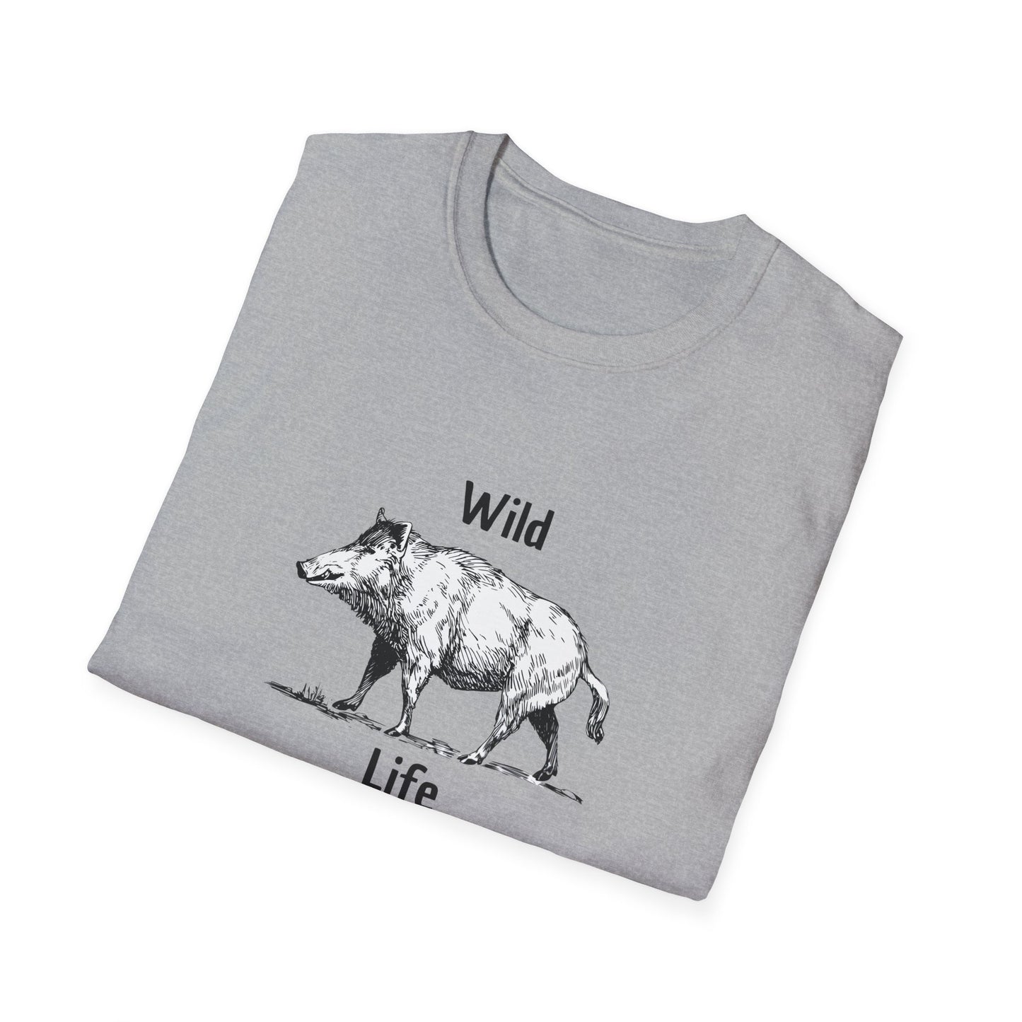 Wild Life Boar T-Shirt Vintage Sketch Animal Graphic Tee