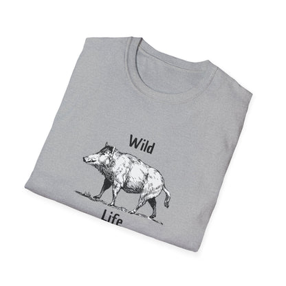 Wild Life Boar T-Shirt Vintage Sketch Animal Graphic Tee